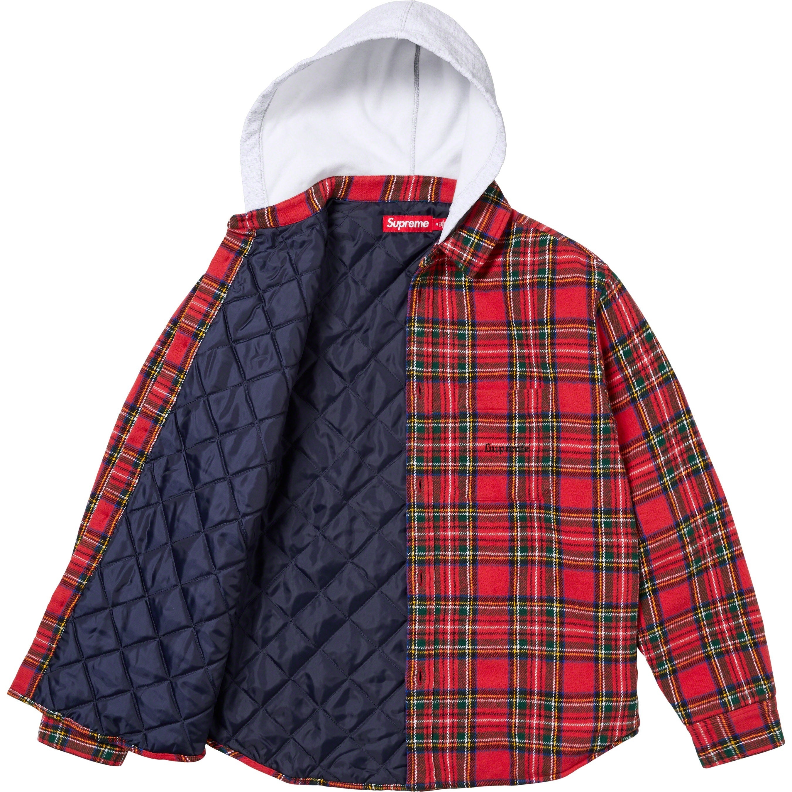 Tartan Flannel Hooded Shirt view 2